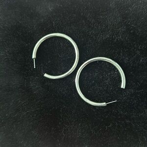 Silver hoop earrings